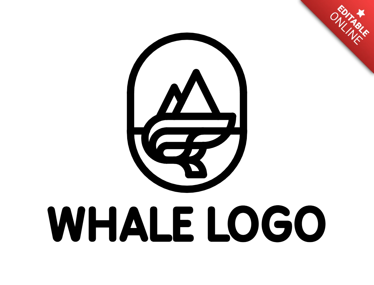 Szablon logo wieloryba