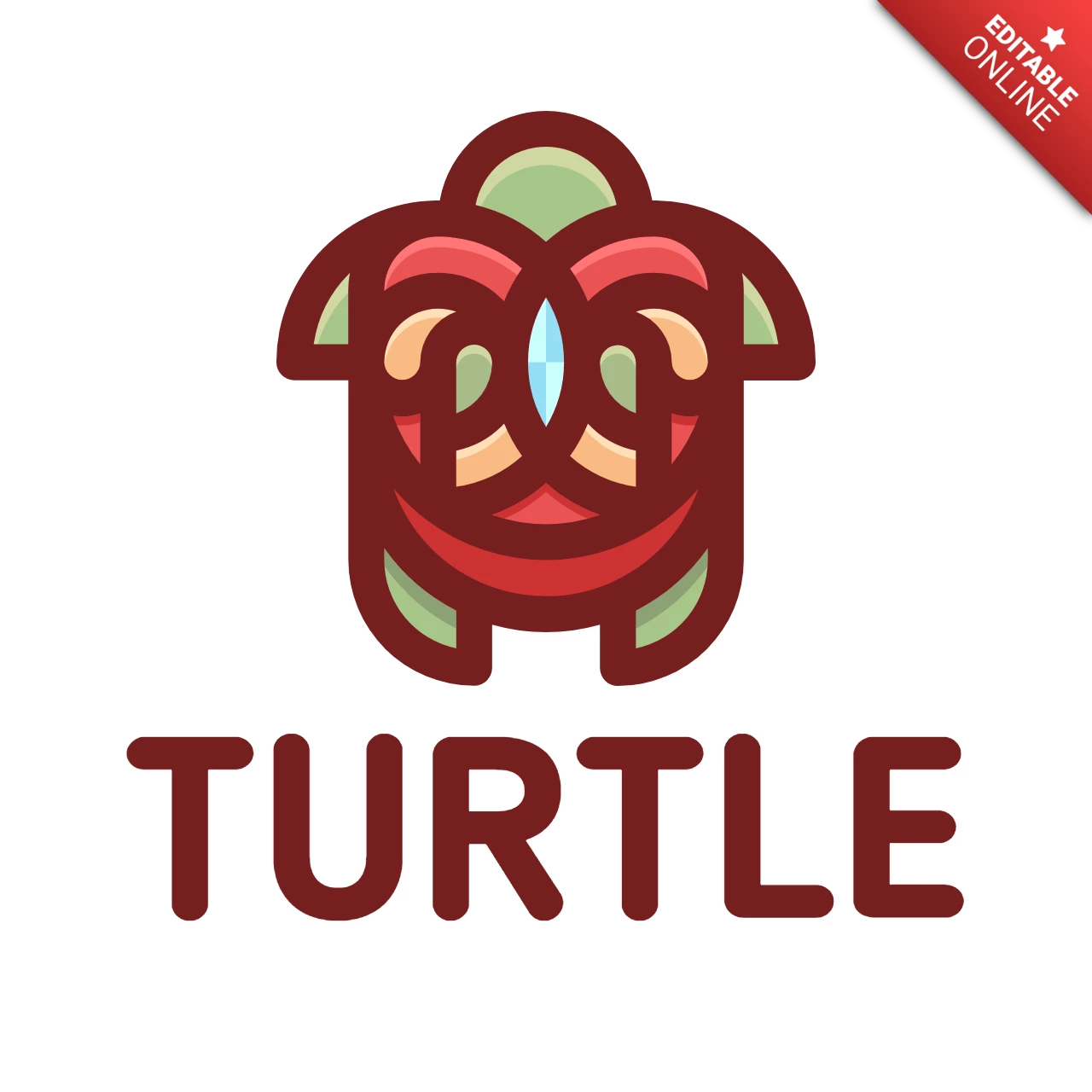 Modèle de logo pour les tortues