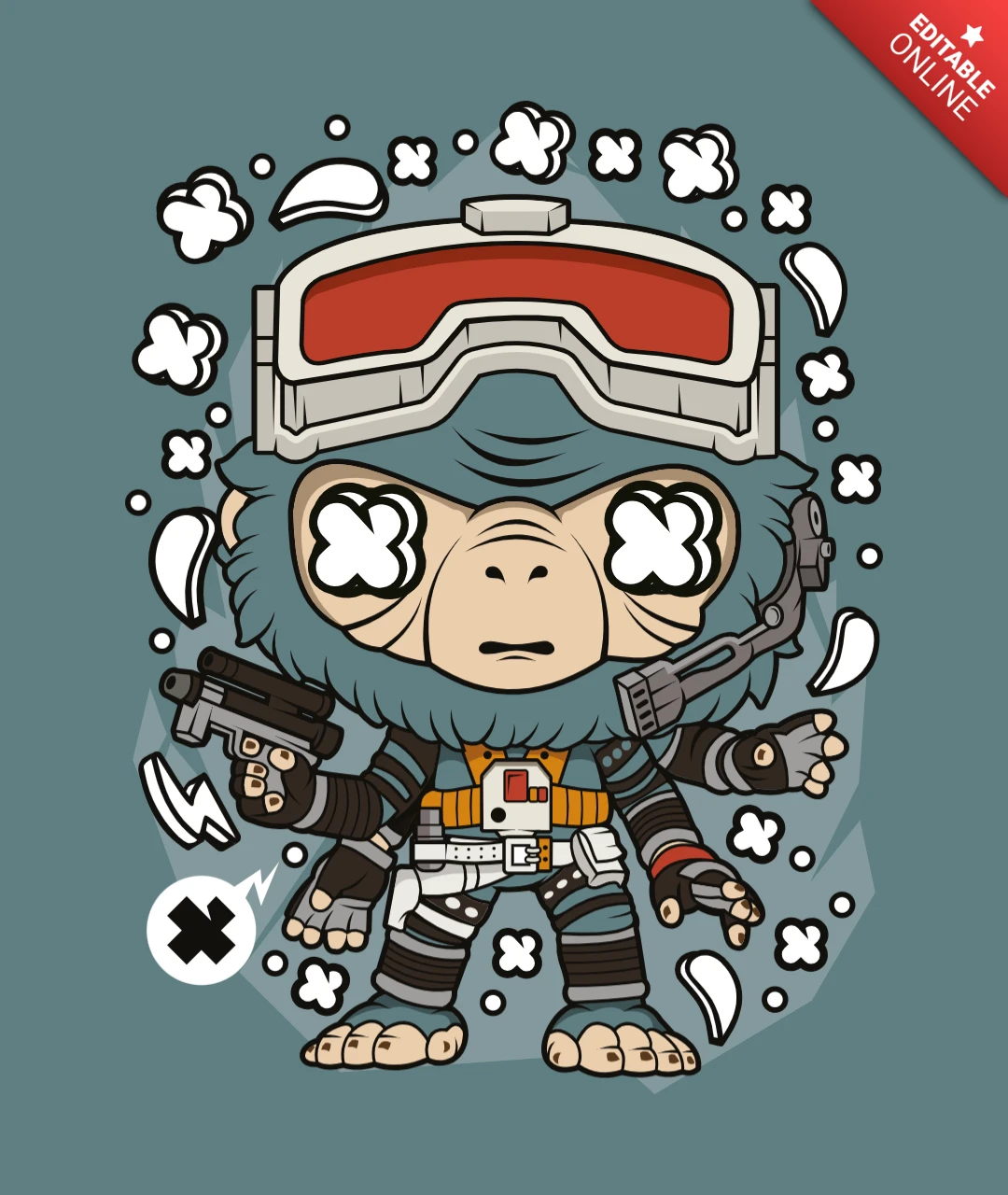 Rio Durrant Pop Culture T-Shirt Design Template