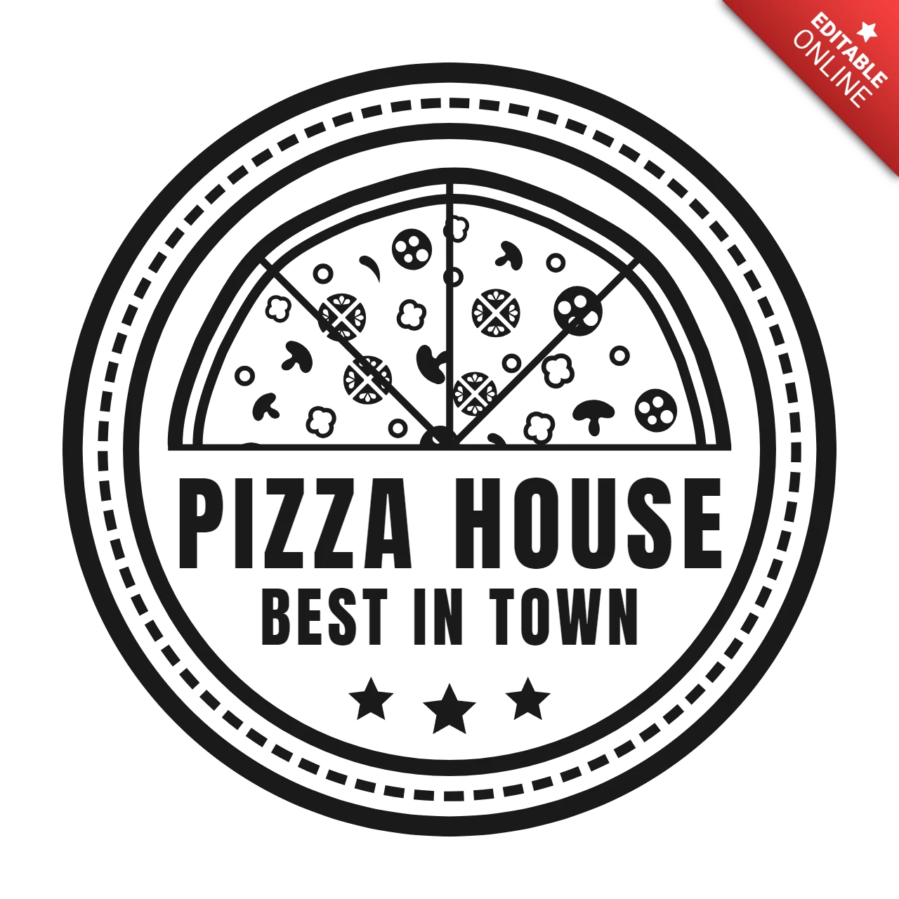 Modello di logo per pizzeria