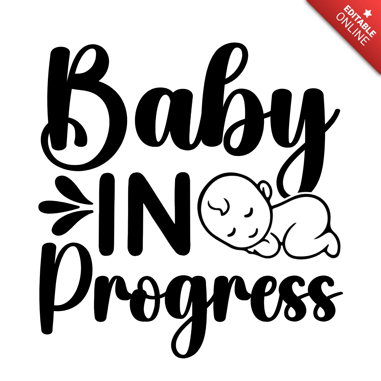 Maglietta di gravidanza con design "Baby in progress