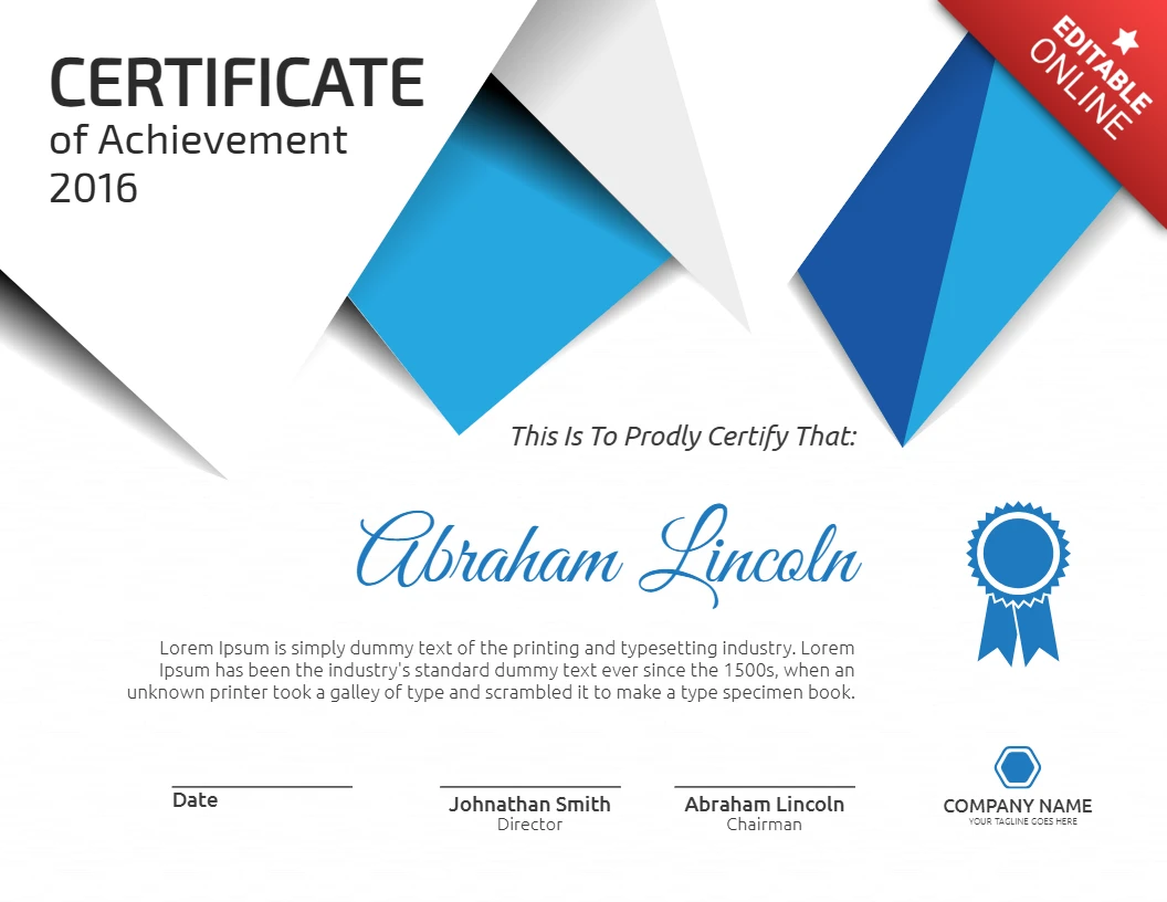 Moderne abstracte zakelijke award certificaat post ontwerpsjabloon