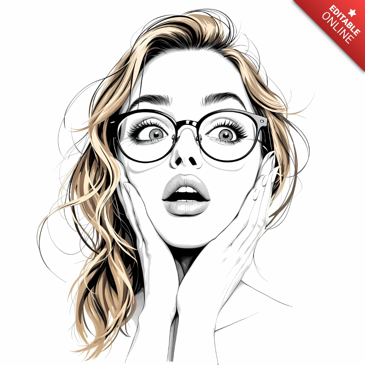 Editable Fashion Illustration Template Design for Social Media and Marketing