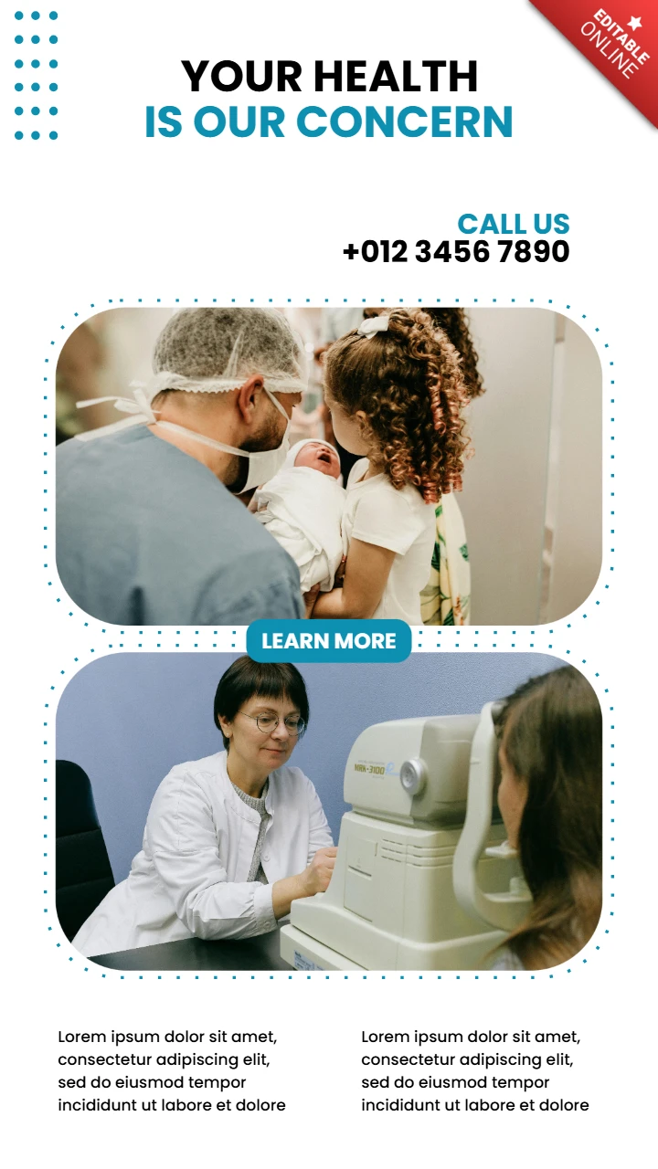 Impactful Health Care Instagram Story Post Design Template