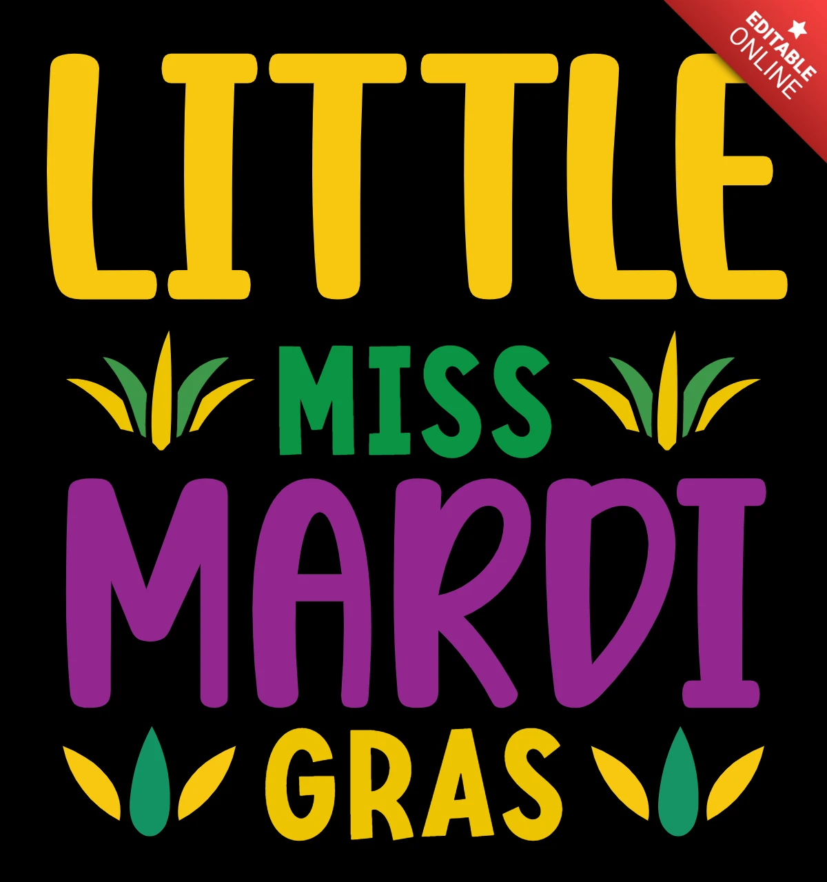 Modèle coloré de mardi gras : style célébration de la petite miss