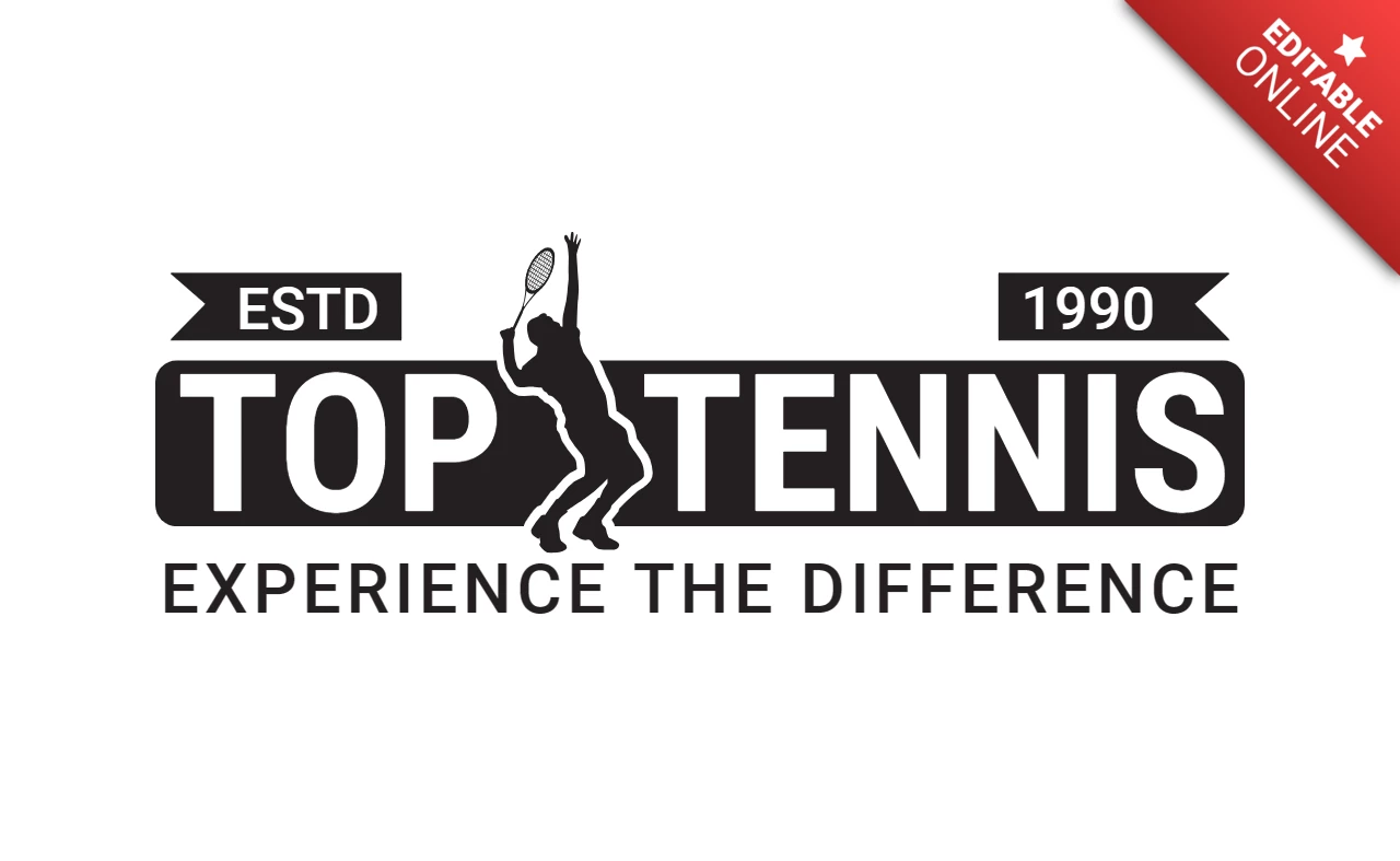 Top Tennis Tournament Sports Logo Design Template