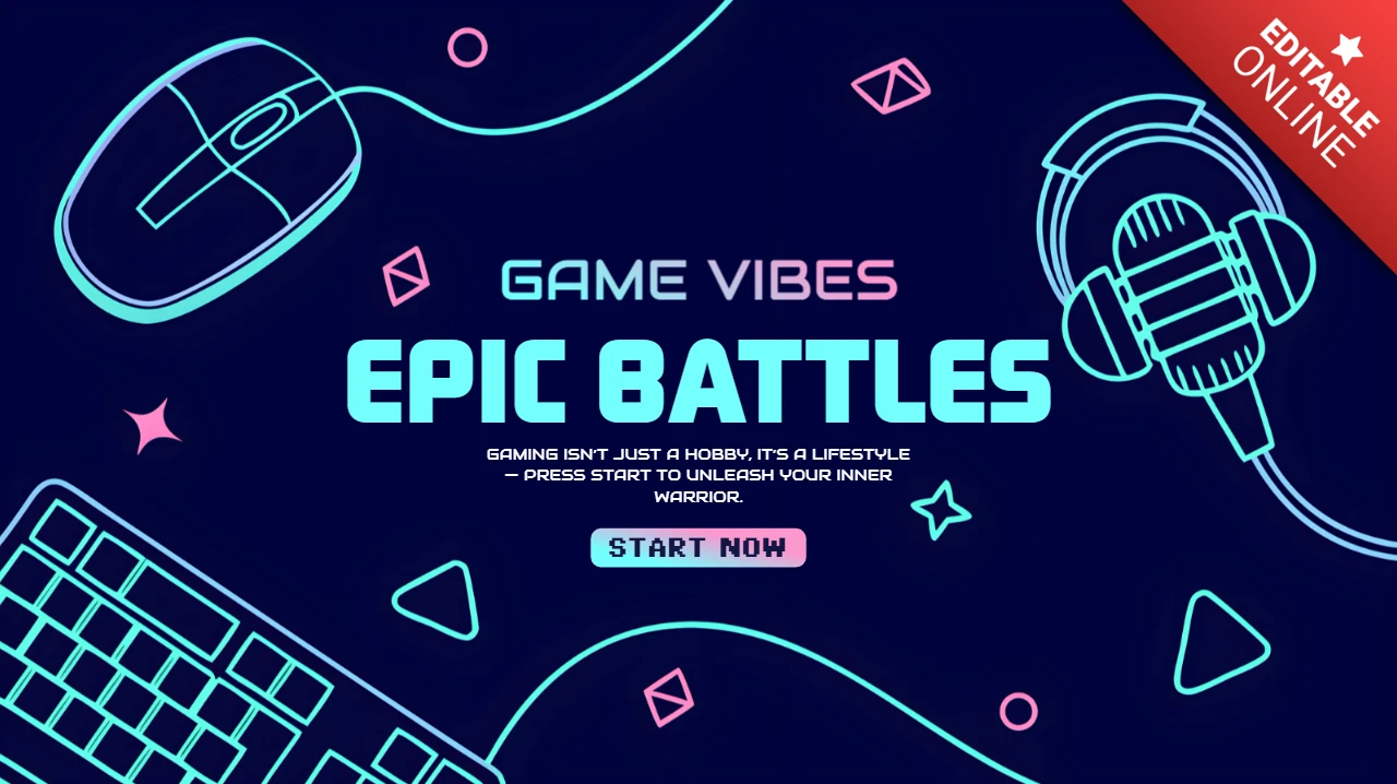 Gaming Vibes Design Template for Epic Battles Flyer