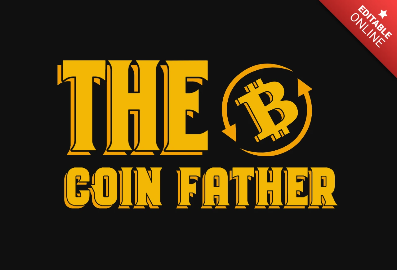 Modelo de design de camiseta de bitcoin do coinfather