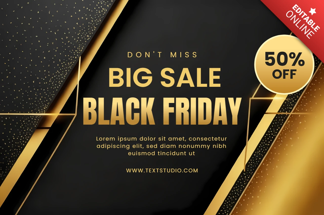 Plantilla de diseño elegante para venta del Black Friday para volantes promocionales