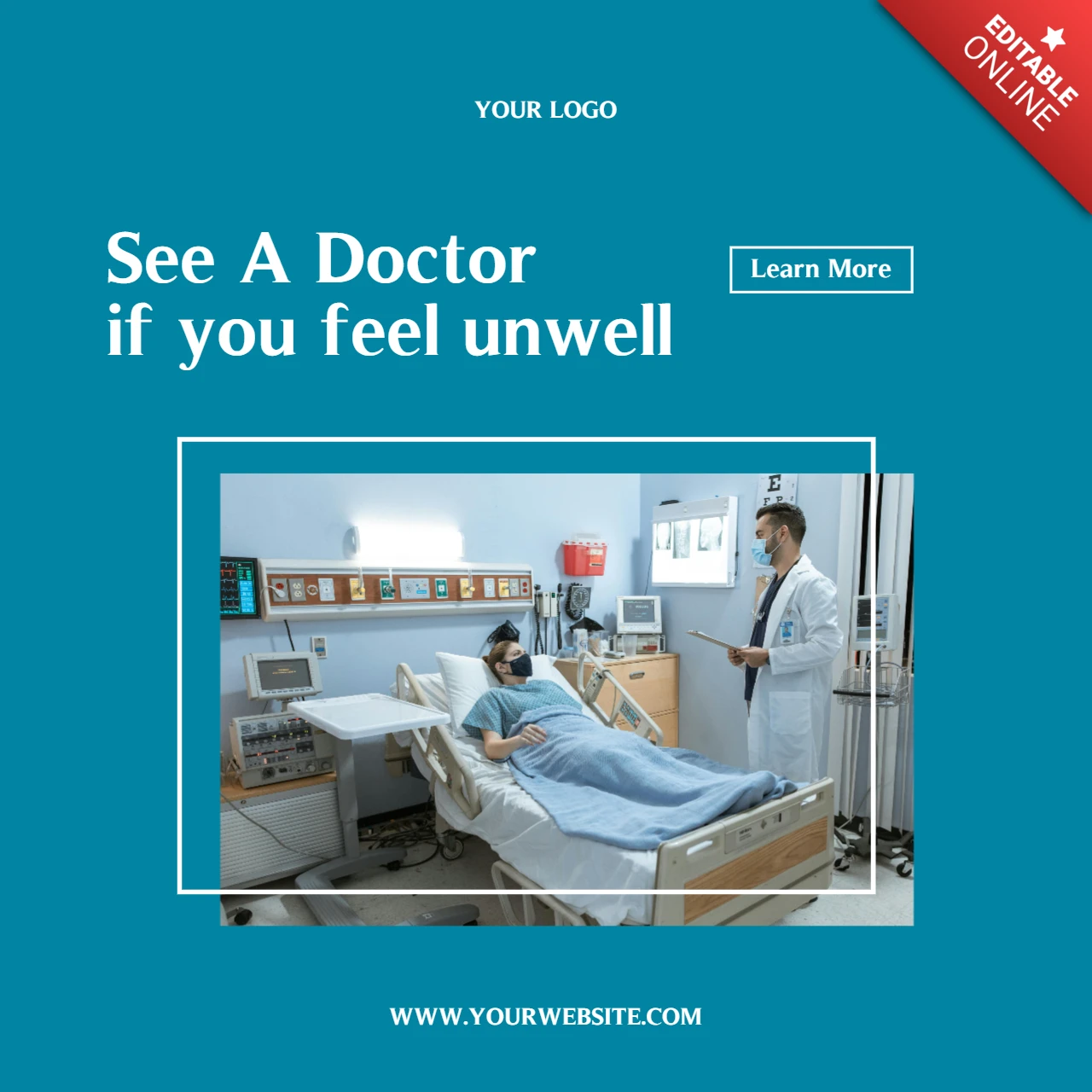 Medical Care Promotional Social Media Post Design Template