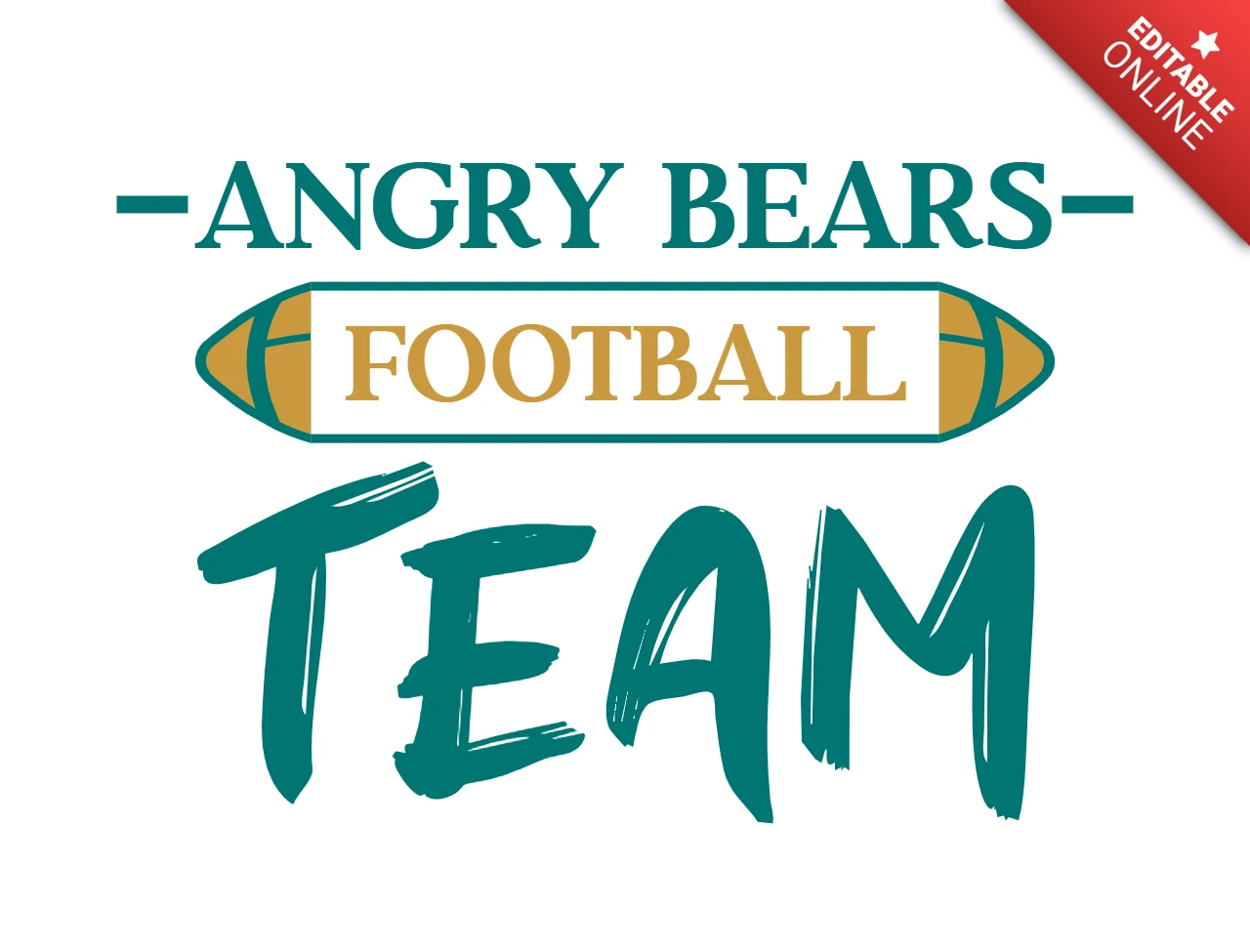 Angry bears football team t-shirt design für merchandising Vorlage