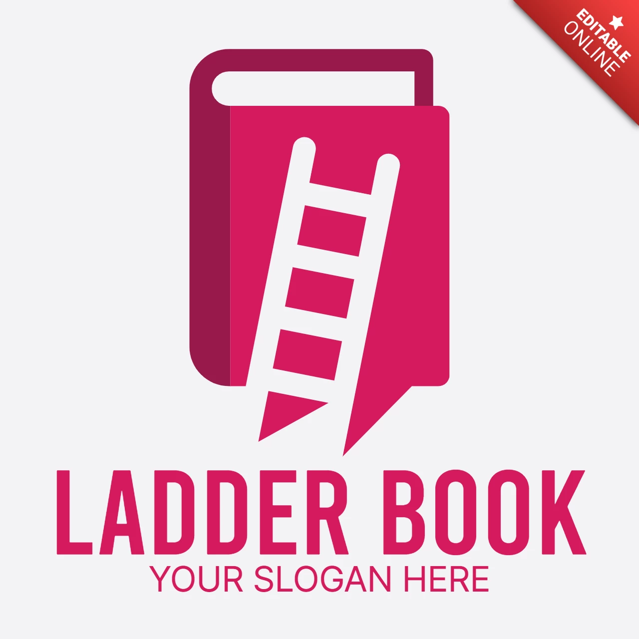 Modello di logo colorato per libro a scale