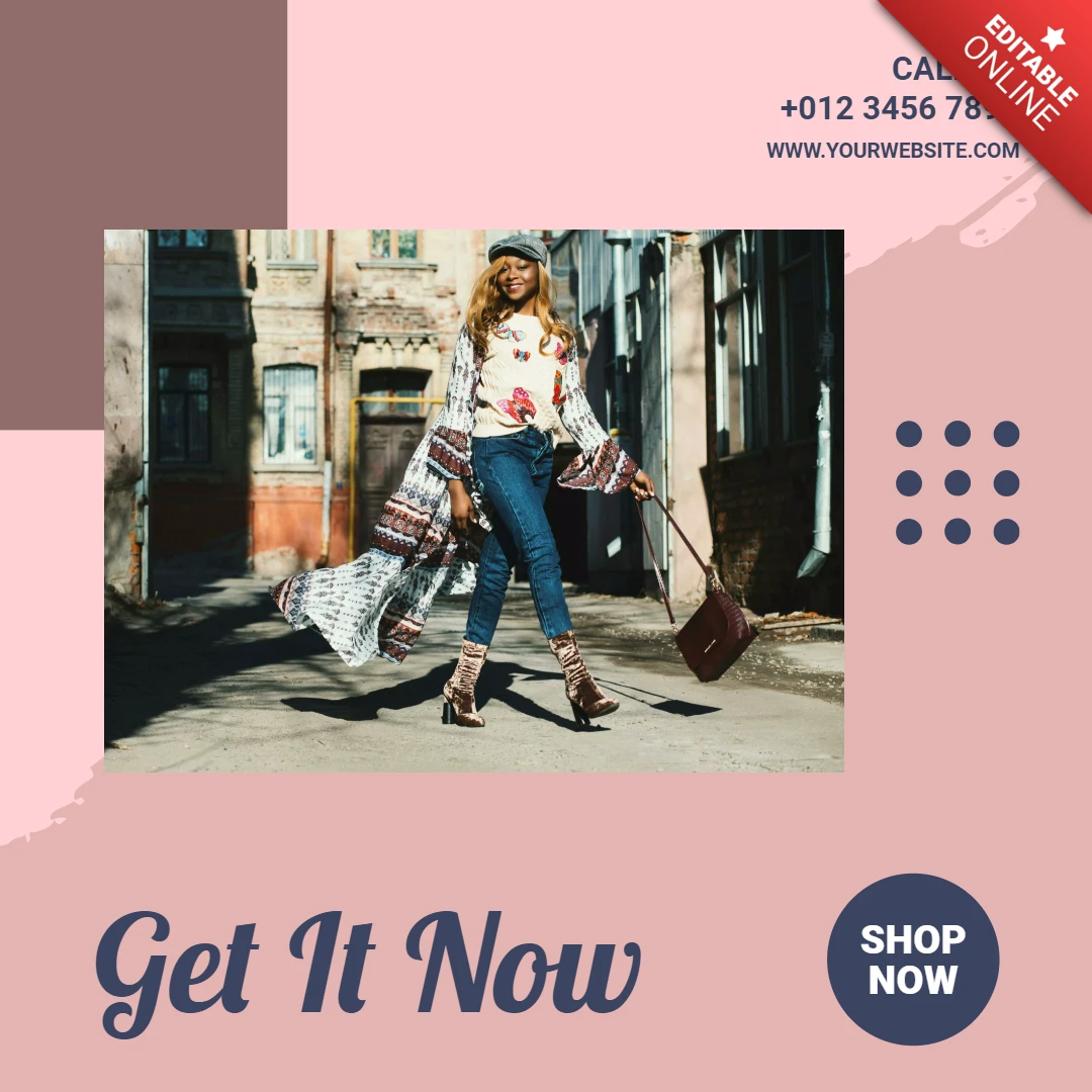 Mode und Stil Blog Instagram Post Design Vorlage