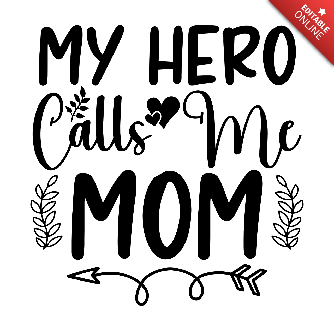 Mein held nennt mich mutter muttertag t-shirt design vorlage
