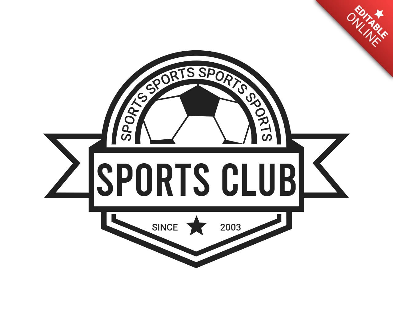 Modello di progettazione del logo del club sportivo di calcio