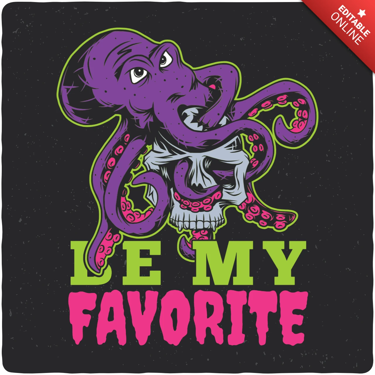 Scary Octopus Hugs A Skull T-Shirt Design