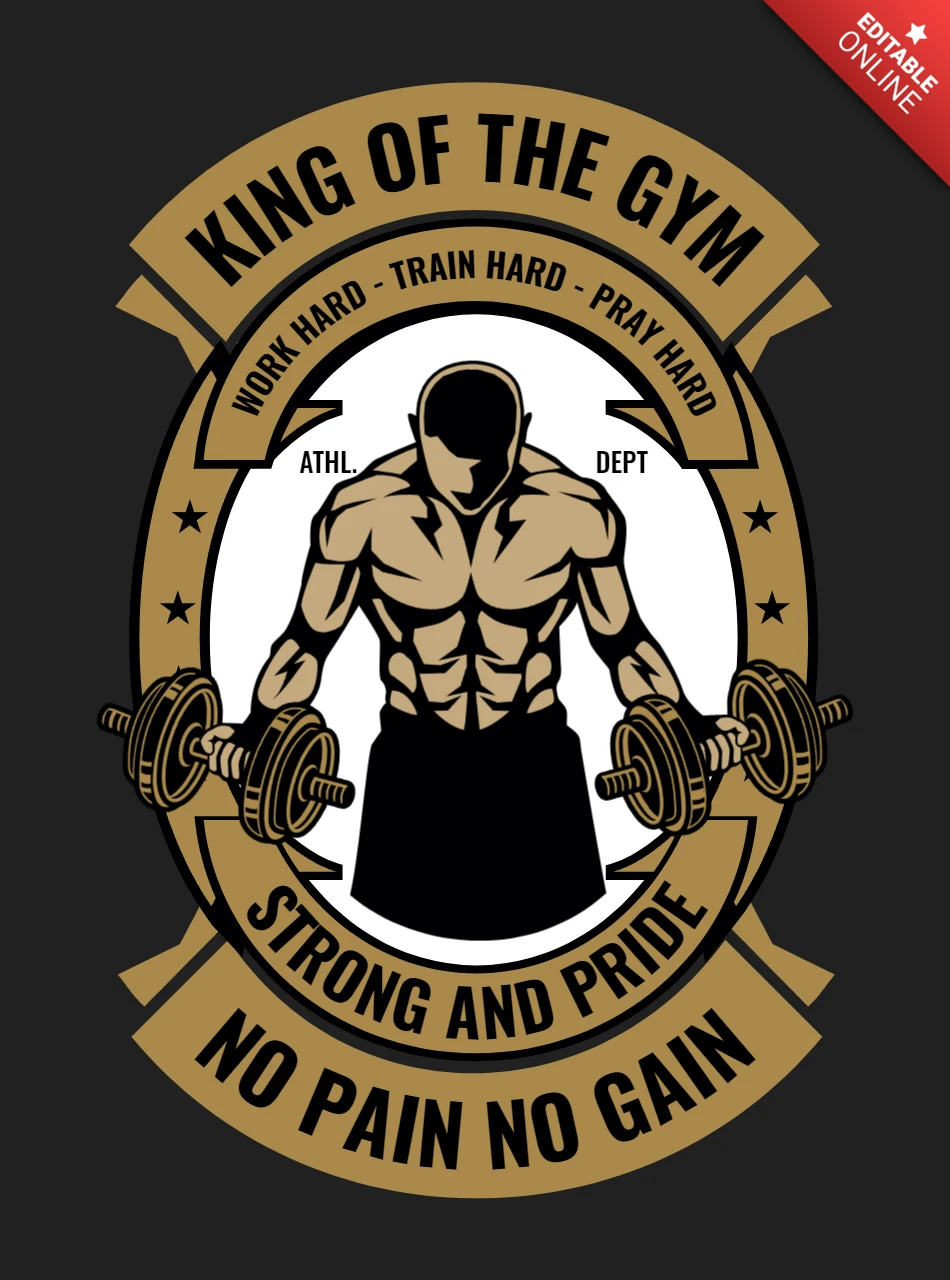 King Of The Gym T-shirt Design Template