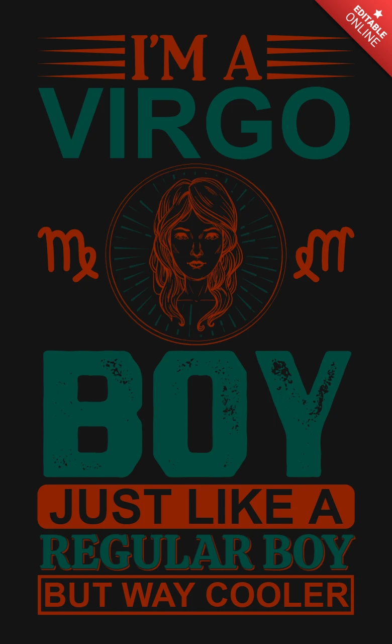Ich bin ein virgo junge sternzeichen t-shirt design vorlage