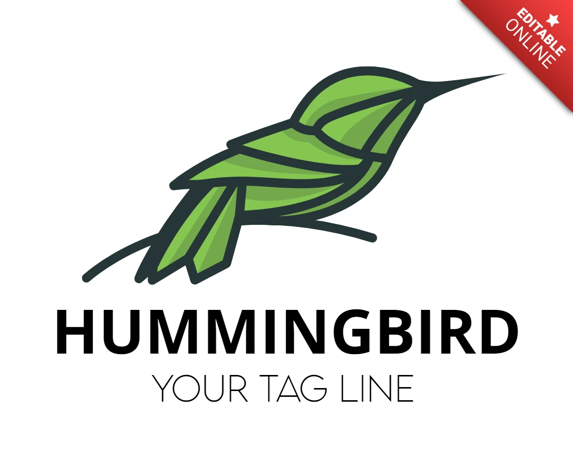 Logo colibrì modello di design aziendale