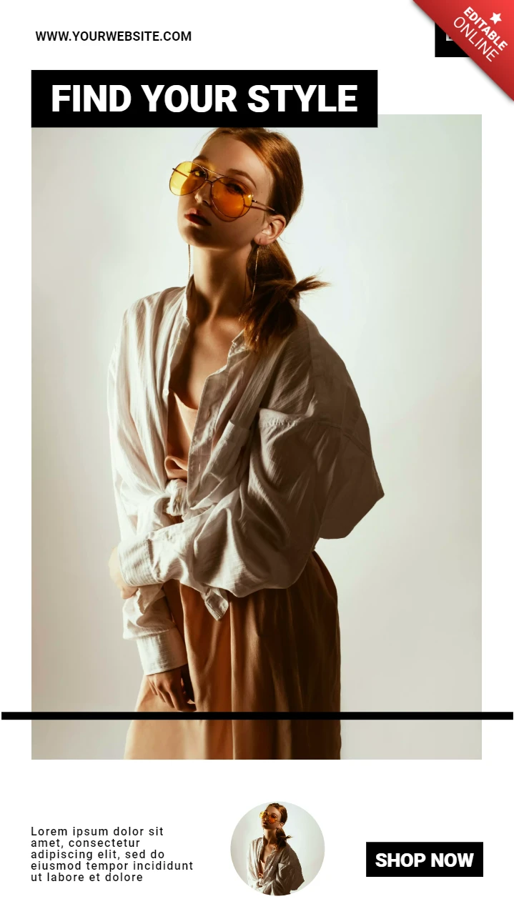 Sleek Fashion Instagram Story Post Design Template
