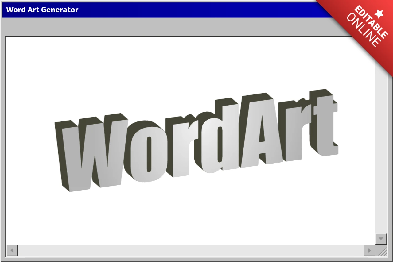 Editable Word Art Design Template for Creative Projects