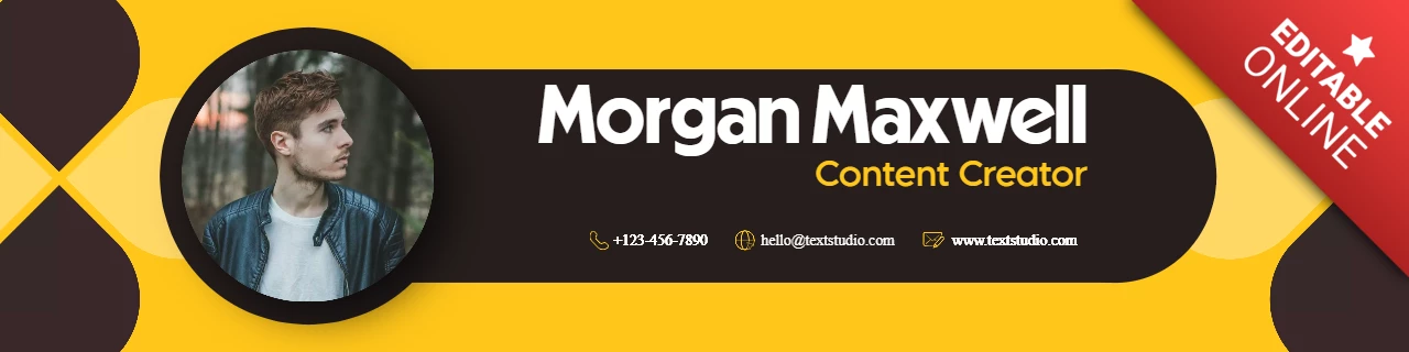 Yellow and Dark Professional LinkedIn Banner