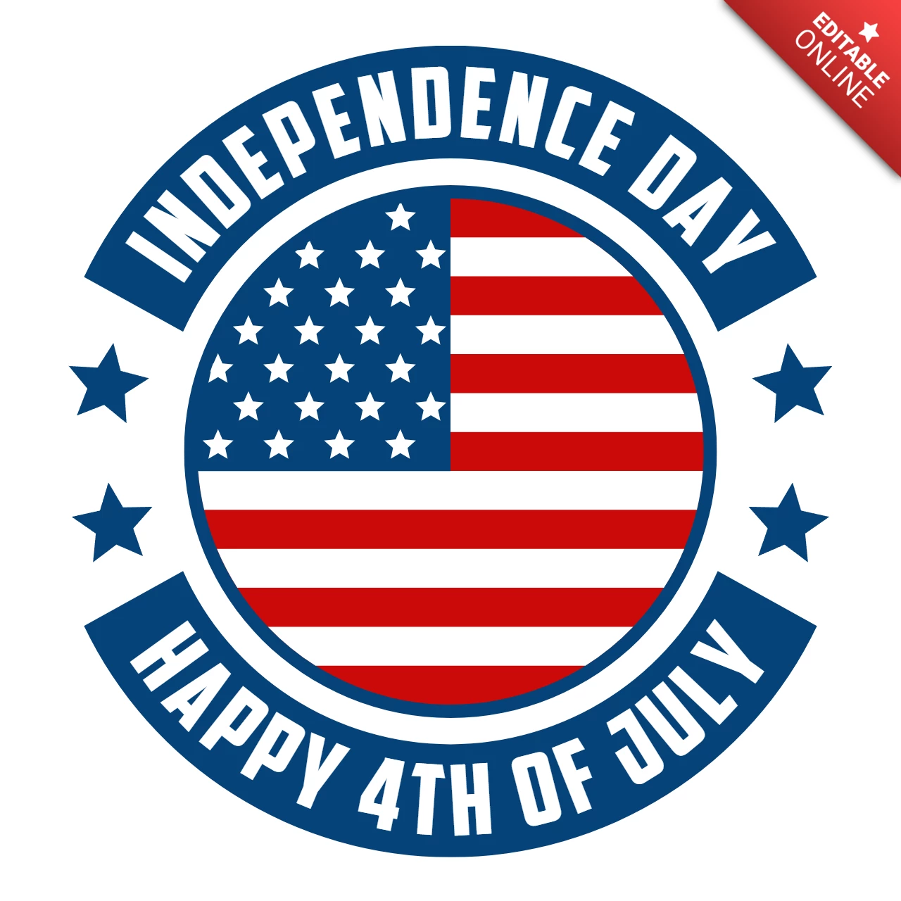 Día de la Independencia 4 de julio 1776 plantilla de diseño