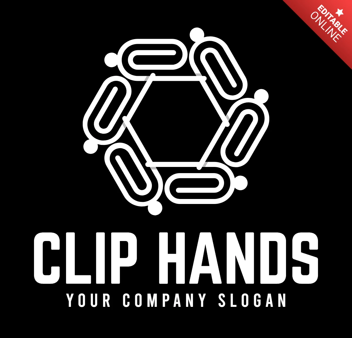 Clip Hand Logo Design Template