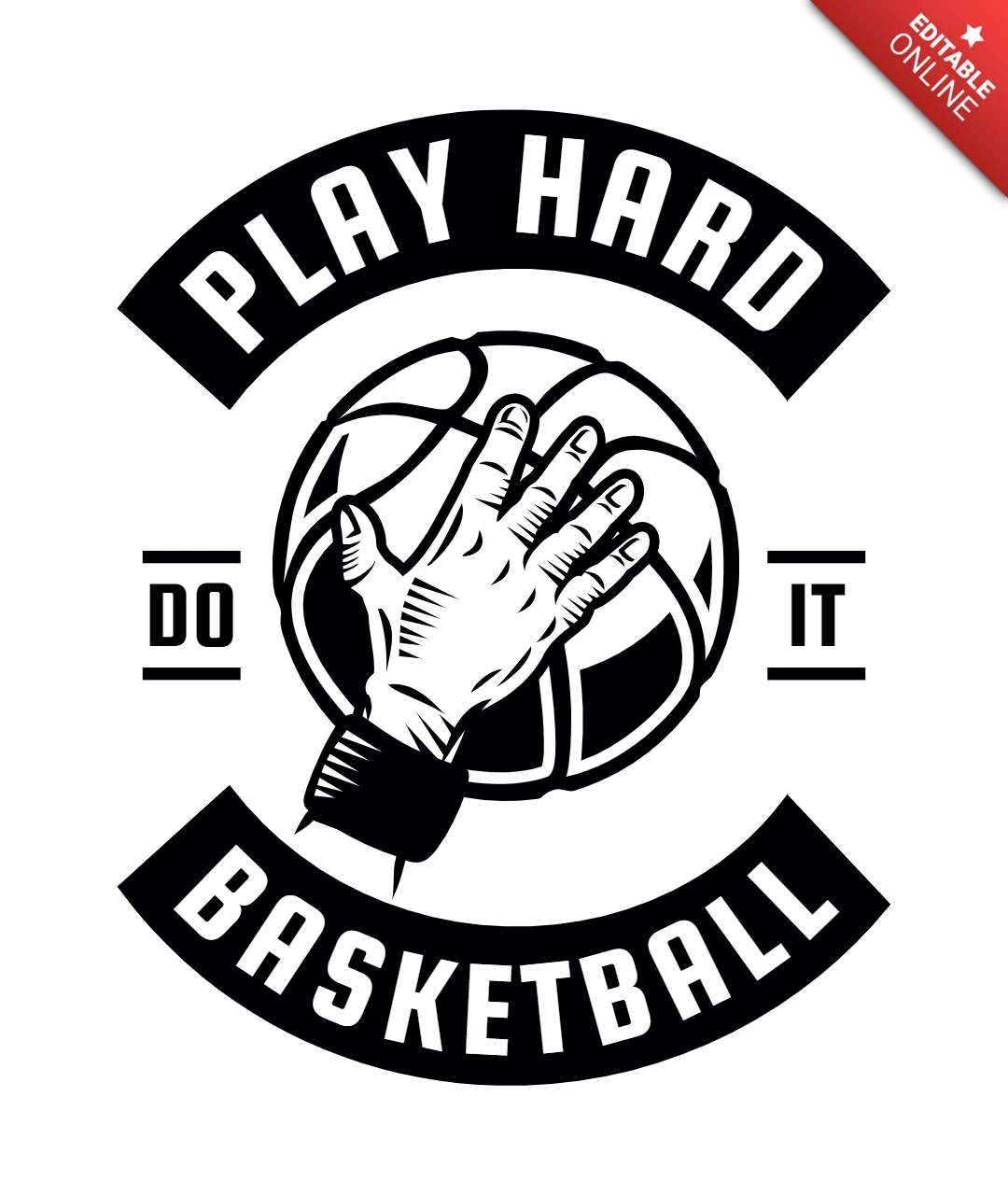 Sıkı oyna basketbol tişört tasarım şablonu