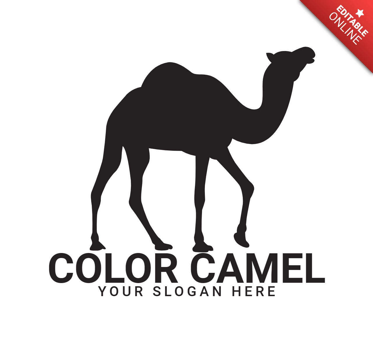 Color Camel Logo Design Template