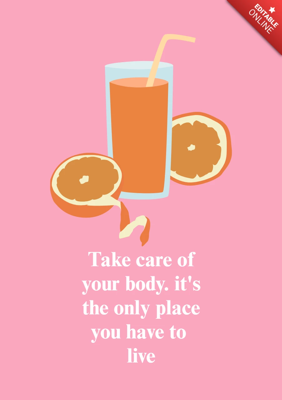 Retro Orange Juice Design Template
