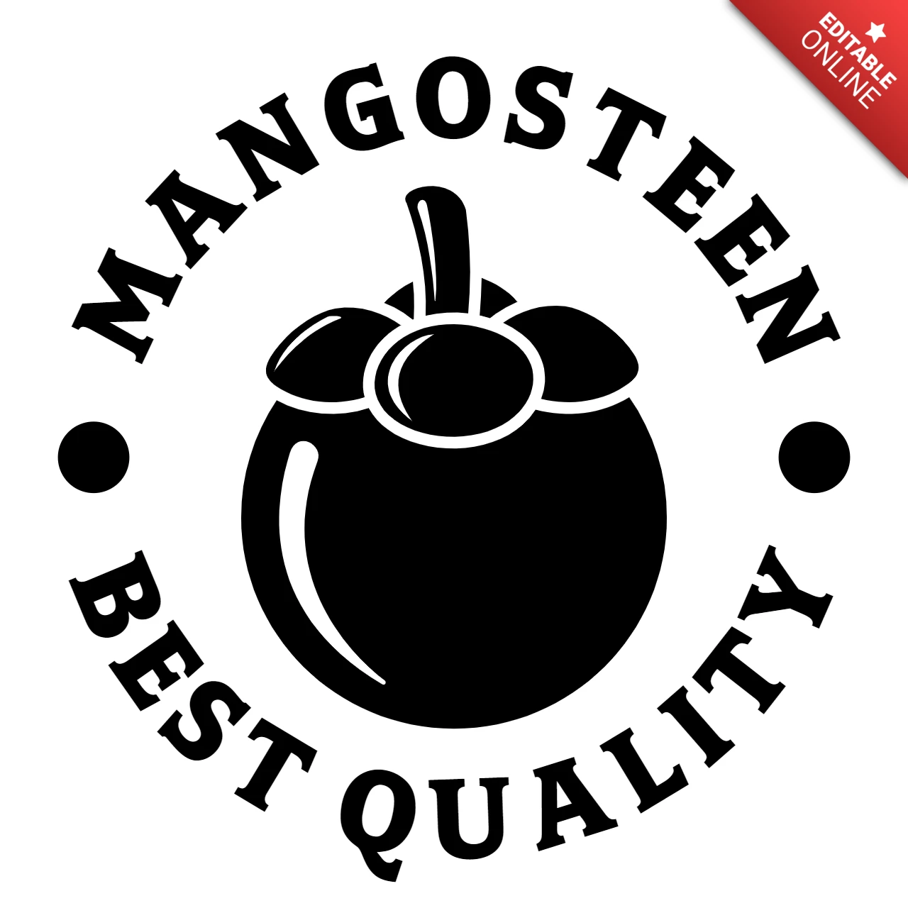 Best Mangosteen Logo Design Template