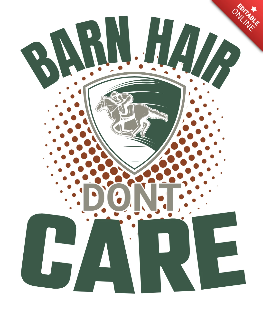 Barn Hair Don't Care Vintage Style Design Template