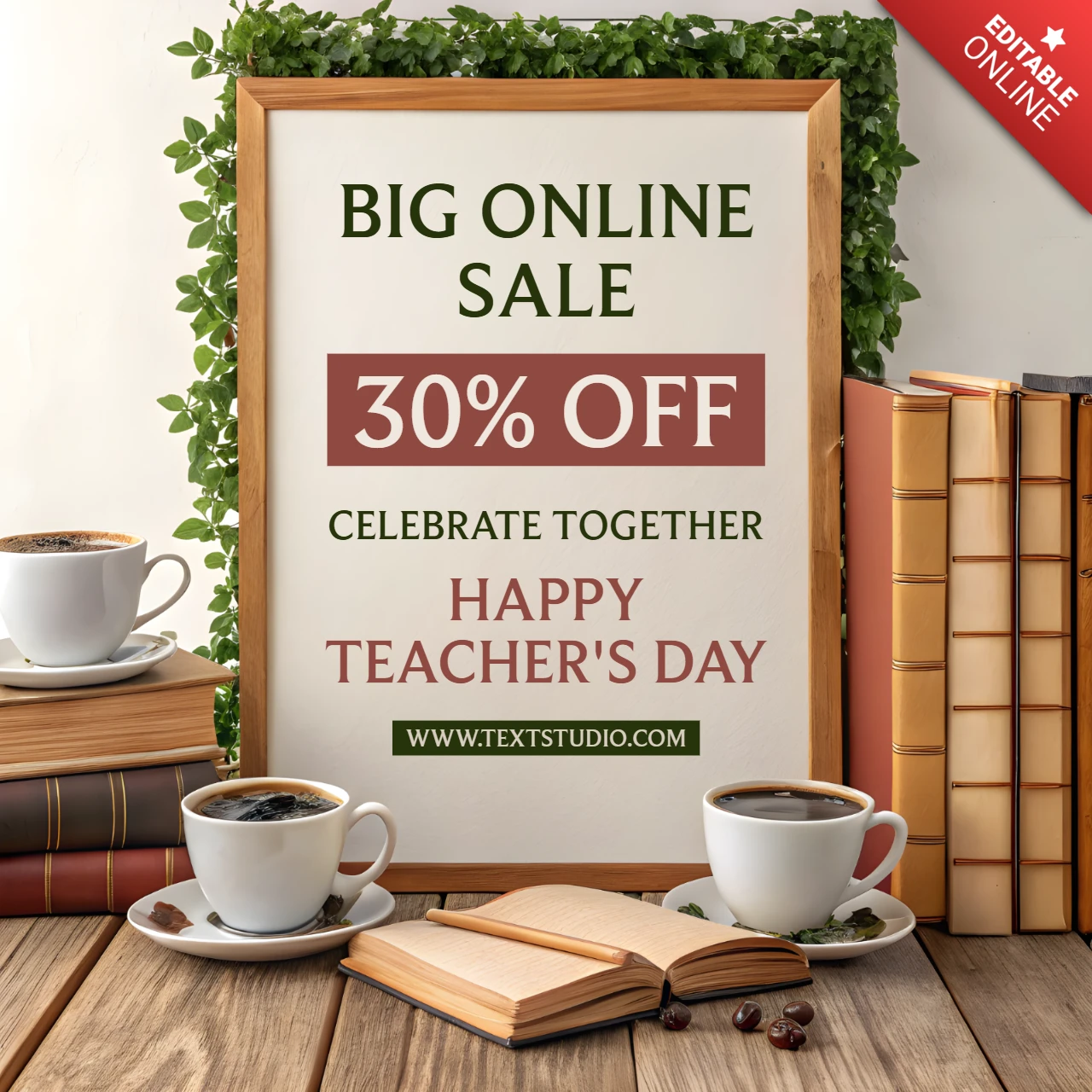Elegant Teacher's Day Sale Design Template for Celebratory Promotions