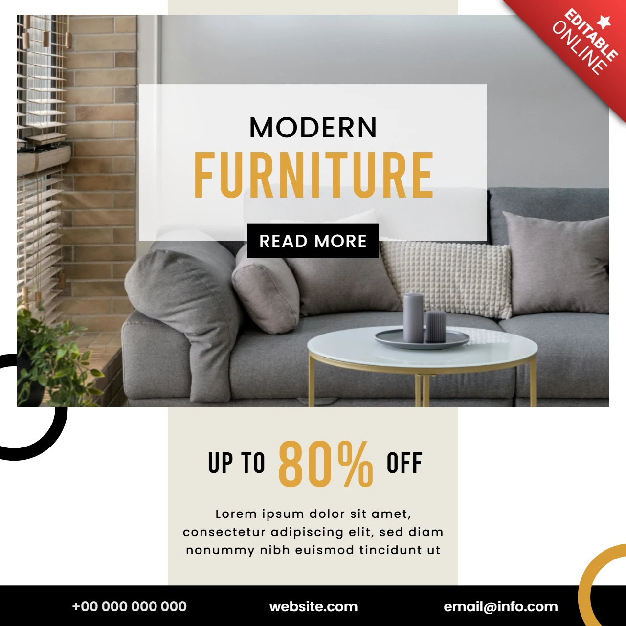Modern Furniture Design Template for Promotional Flyers