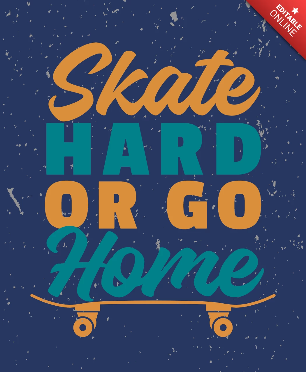 Skateboard-Vintage-T-Shirt-Design-Vorlage