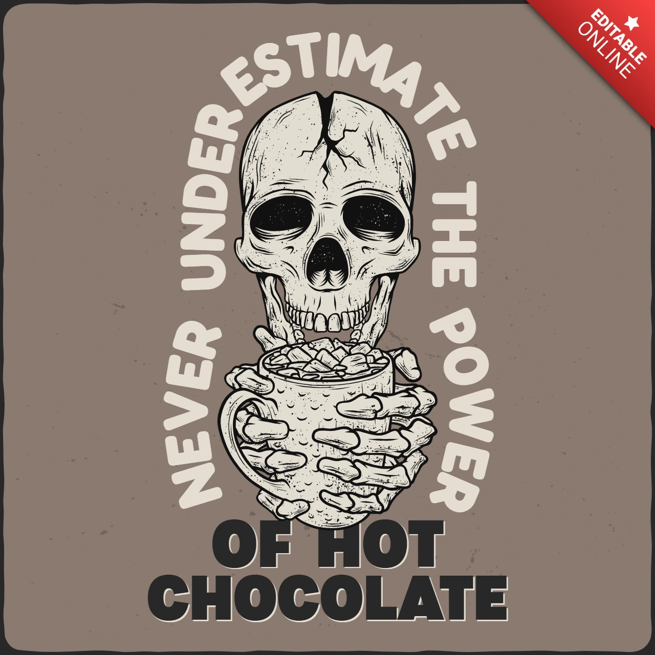 Nunca subestimes el poder del chocolate caliente en el diseño de camisetas