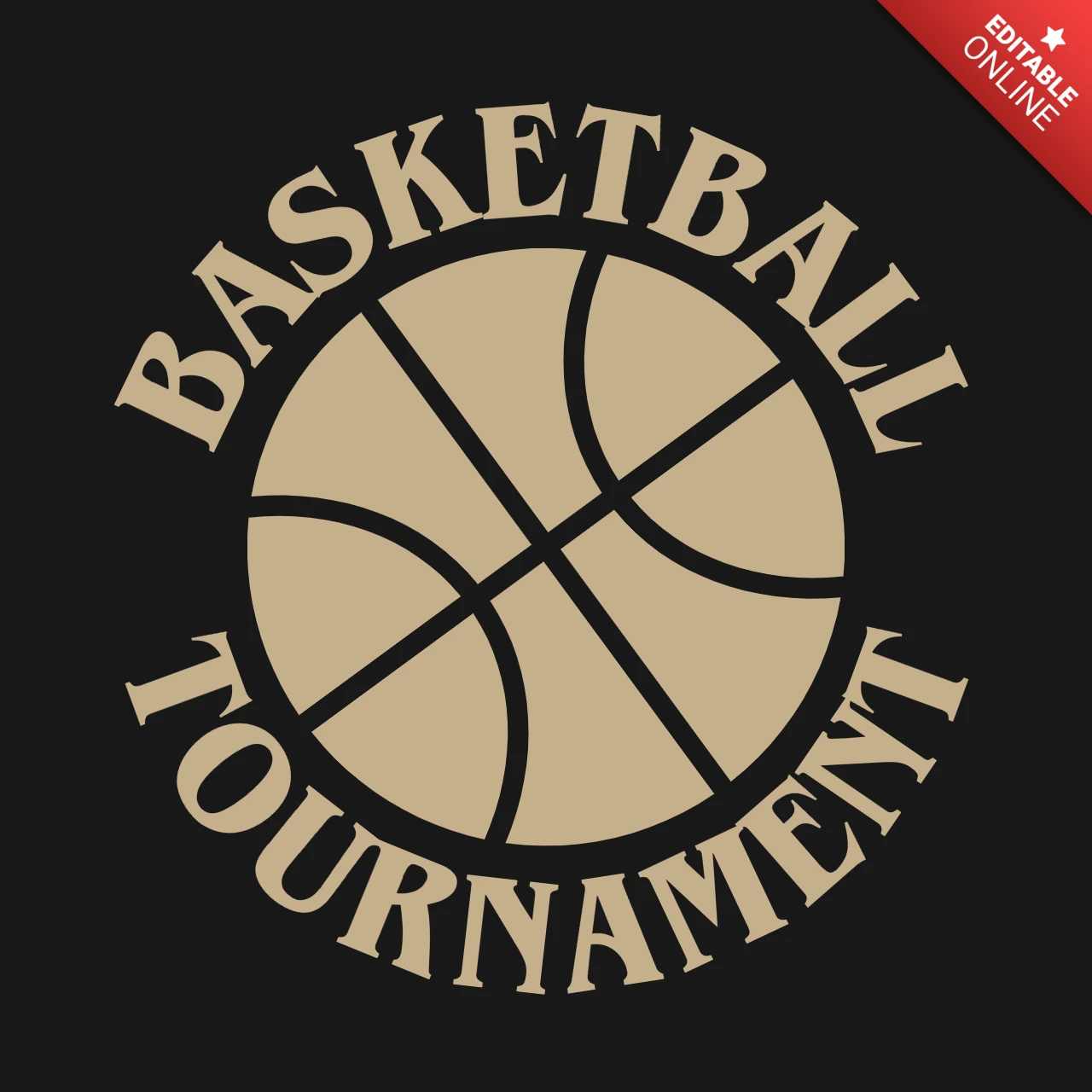 Torneo di basket sport design vintage per modello merchandising