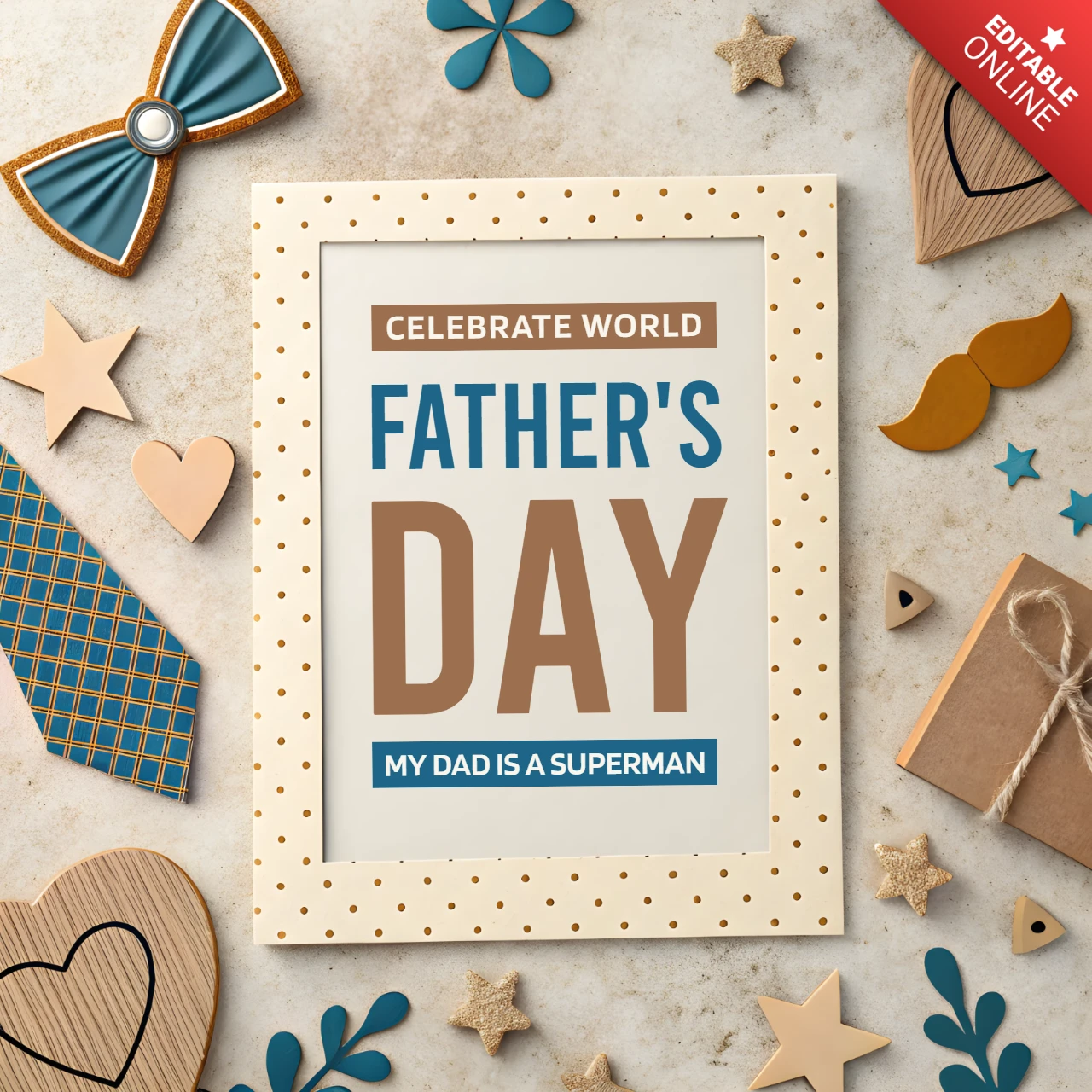 Father's Day Celebration Template - Fun and Playful Design for Dad
