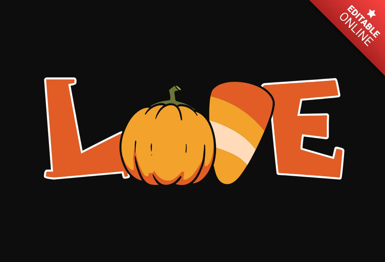 Liebe kürbis t-shirt design vorlage