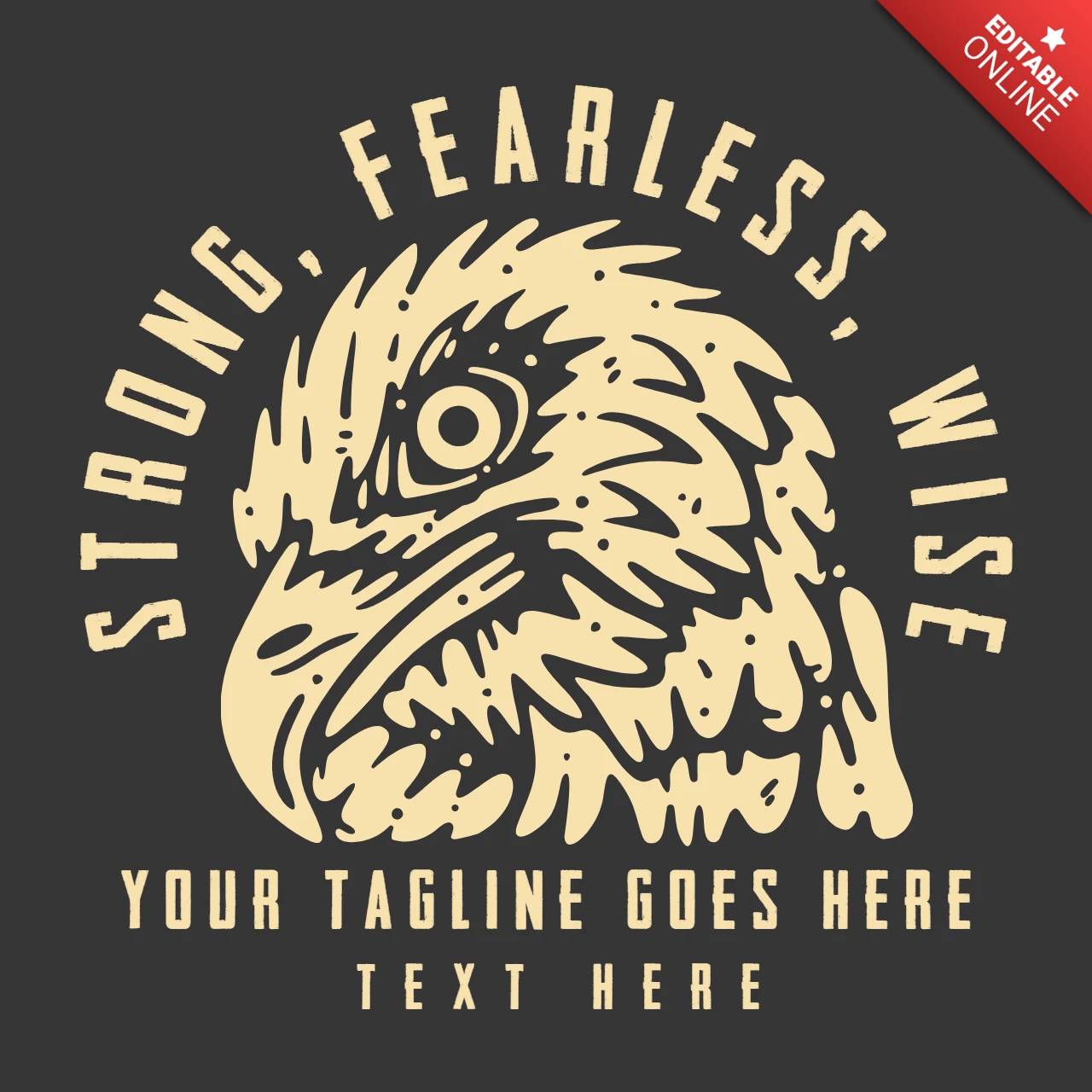 Modèle de conception de t-shirt vintage tête d'aigle