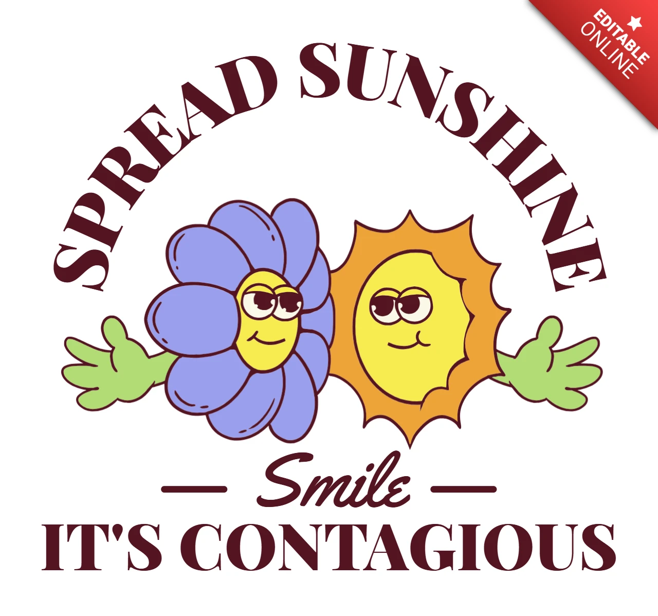 Playful Sunshine Design Template: Spread Joy with Colorful Characters