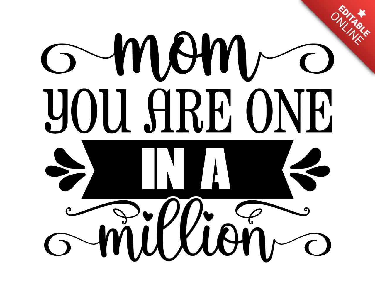 Mama du bist eins in einer million t-shirt design vorlage