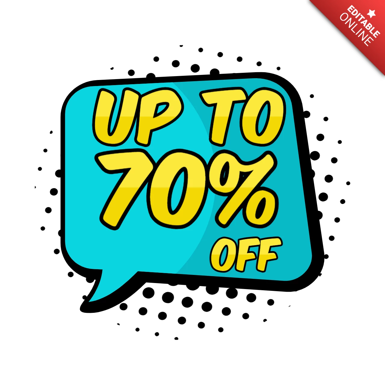 Up to 70% Pop Art Comic Style Text Effect Template