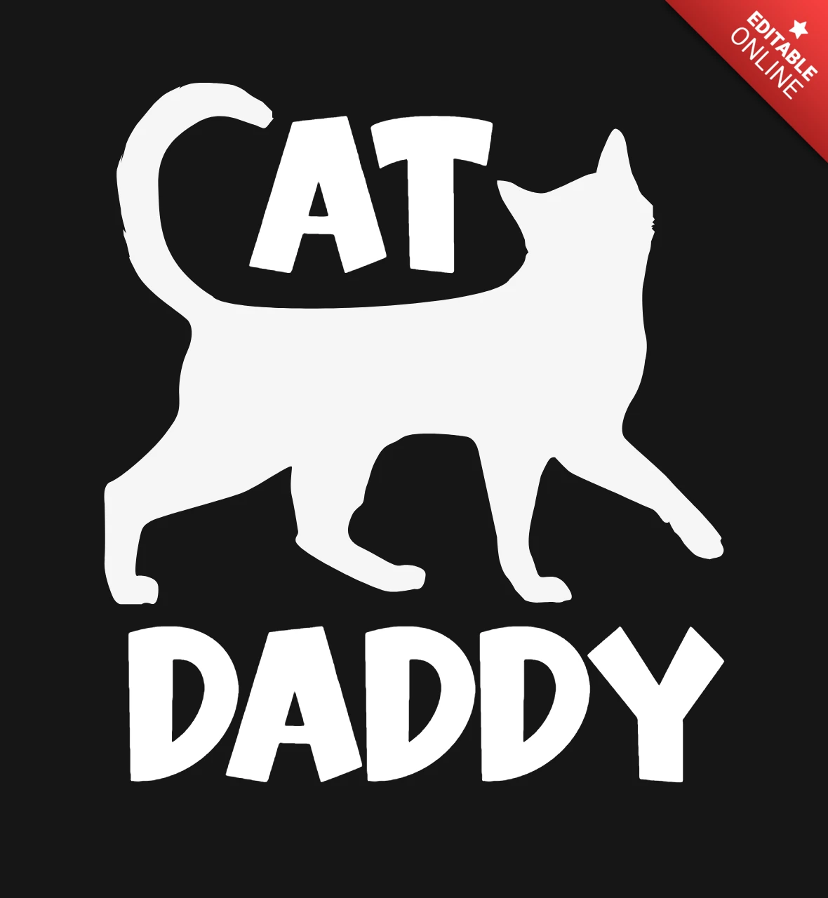 Funny Cat Dad T-Shirt Design Template