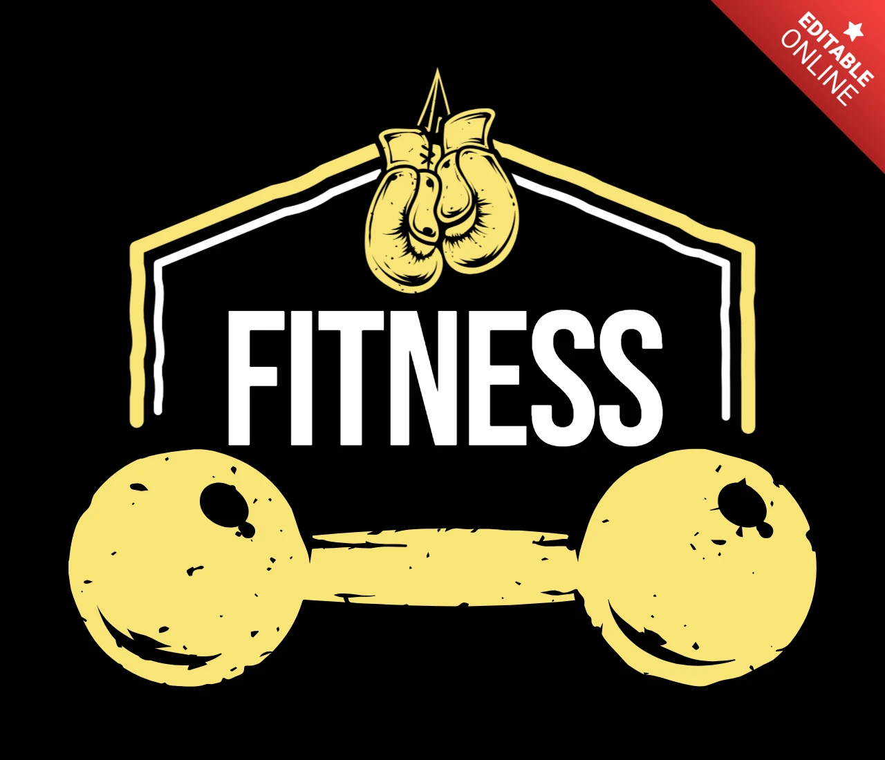 Fitness halter t-shirt ontwerpsjabloon