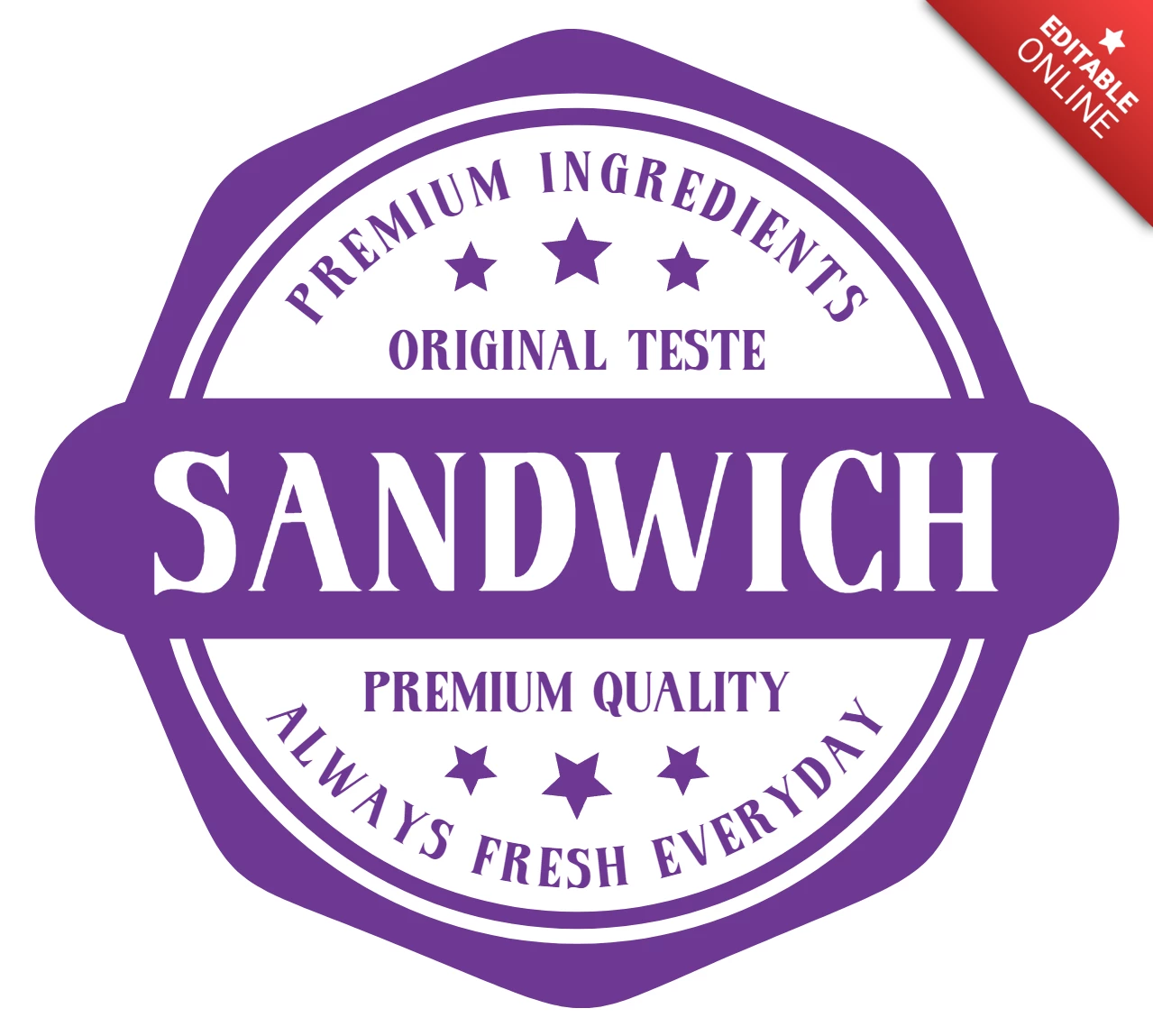 Modèle de logo sandwich premium