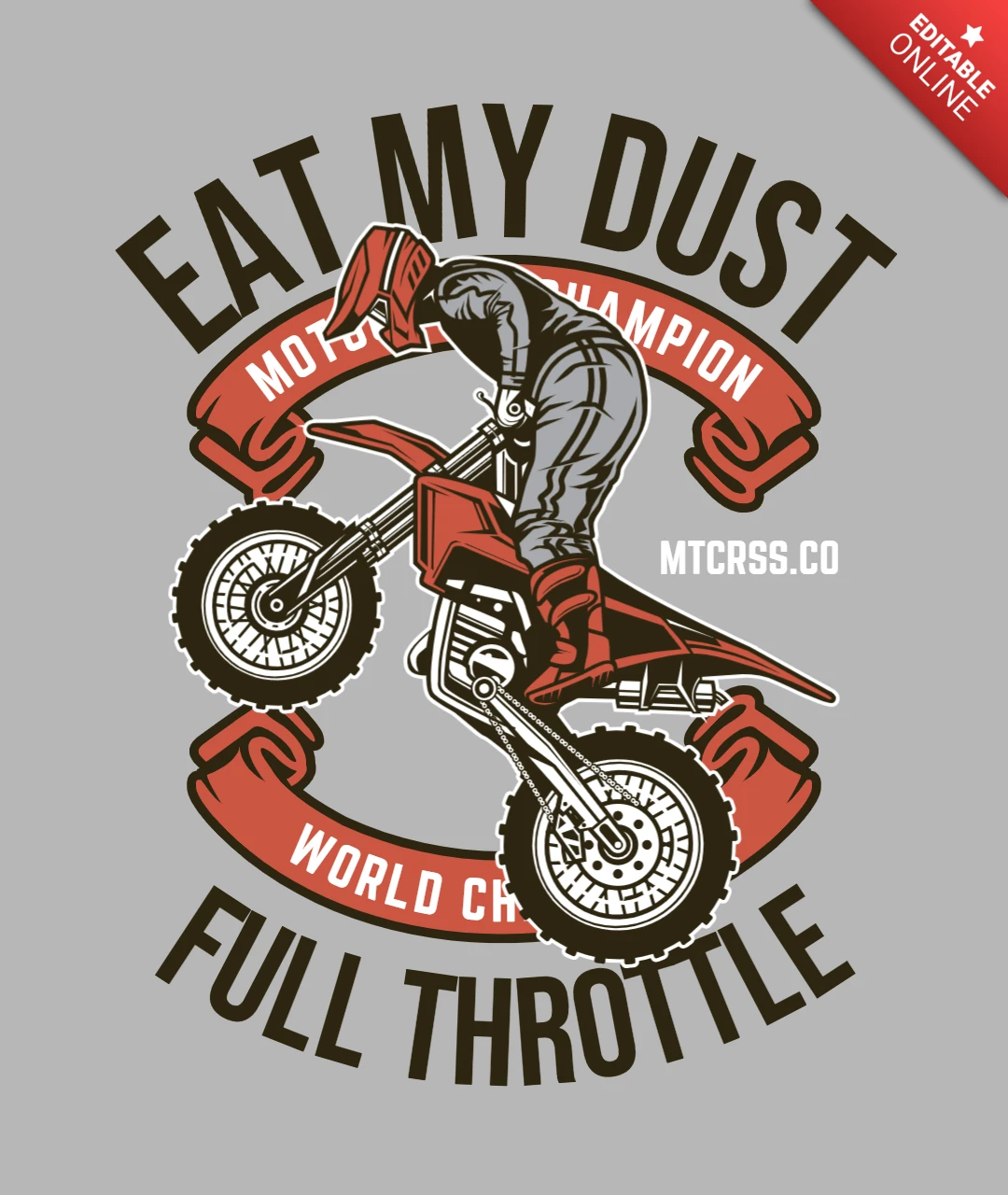 Modèle de conception de t-shirt de motocross Eat my dust