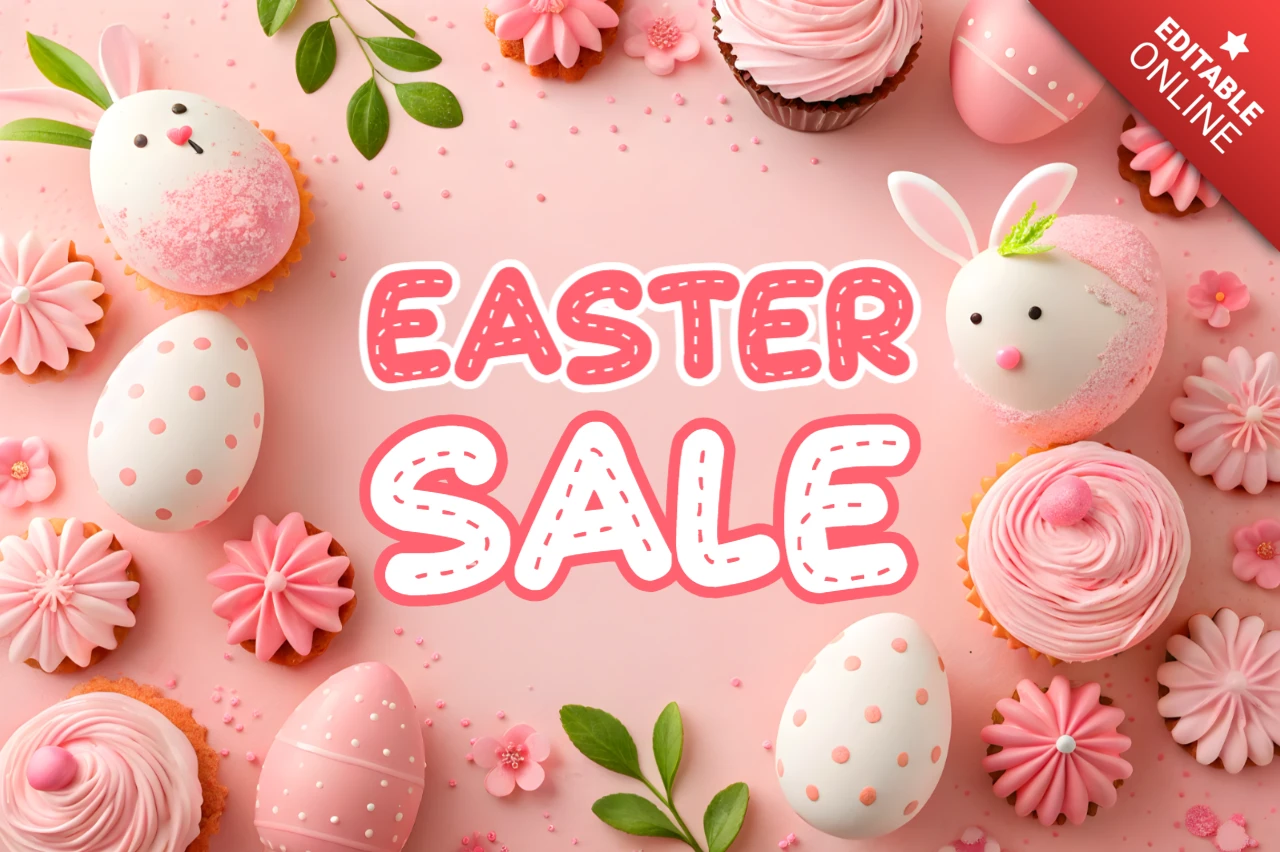 Whimsical Easter Sale Design Template for Festive Promotions