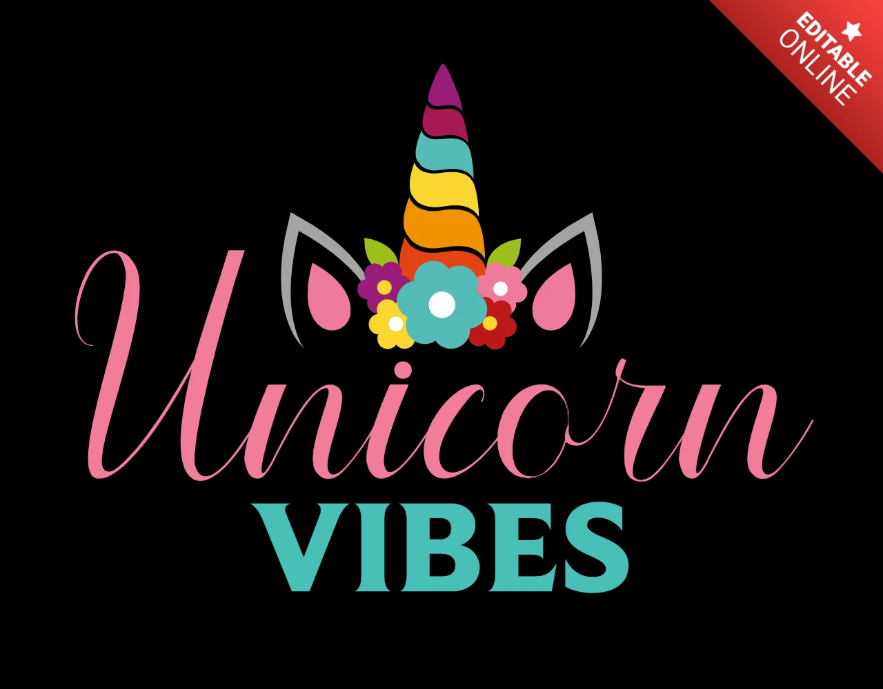 Plantilla de diseño de camiseta Unicorn vibes